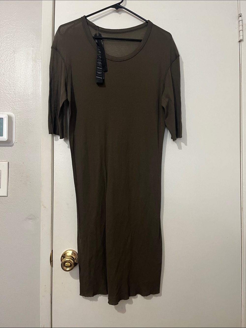 Boris Bidjan Saberi Women's Dress Long Sleeve Archieve Green color SS 18